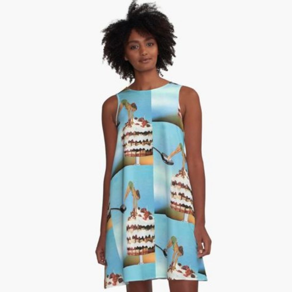 "Dive into Dessert" A-Line Dress XS NWT